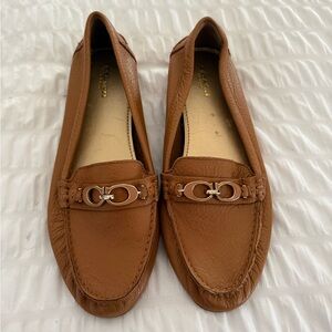 Coach Brown/dark Tan Leather Loafers - women’s 9.5